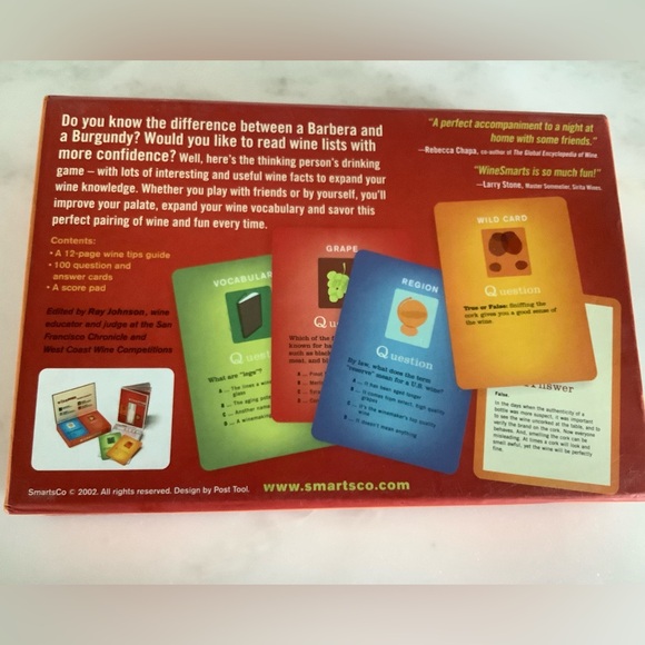 WineSmarts Question & Answer Card Game - Picture 2 of 7